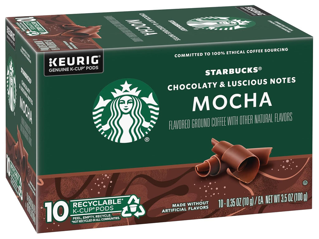 Starbucks K-Cup Mocha Coffee Pods - Rich Chocolate Flavor | Pack of 2 Pods