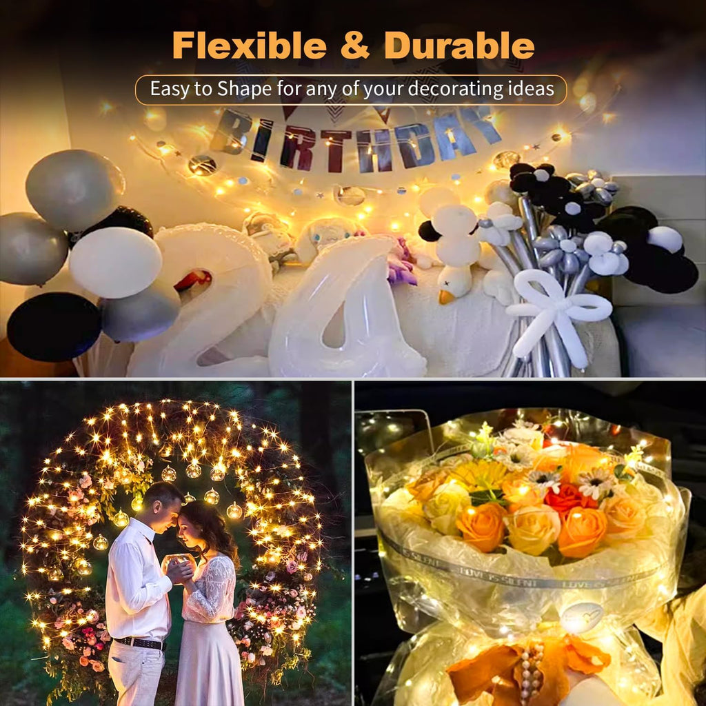 Skiennix 30 Pack LED Fairy Lights - 7FT Waterproof Mini Twinkle String Lights | Battery Operated Warm White for Parties & Decor