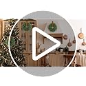 Aneco Brown 6pcs Christmas Candle Ring Wreath with Ribbon 6-Inch Artificial Norfolk Green Pine Home Decor