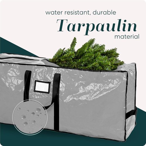 Christmas Tree Storage Bag | Durable Waterproof Zippered Bag for 7.5-Foot Artificial Trees - Protects Against Dust & Moisture (Grey, Pack of 2)