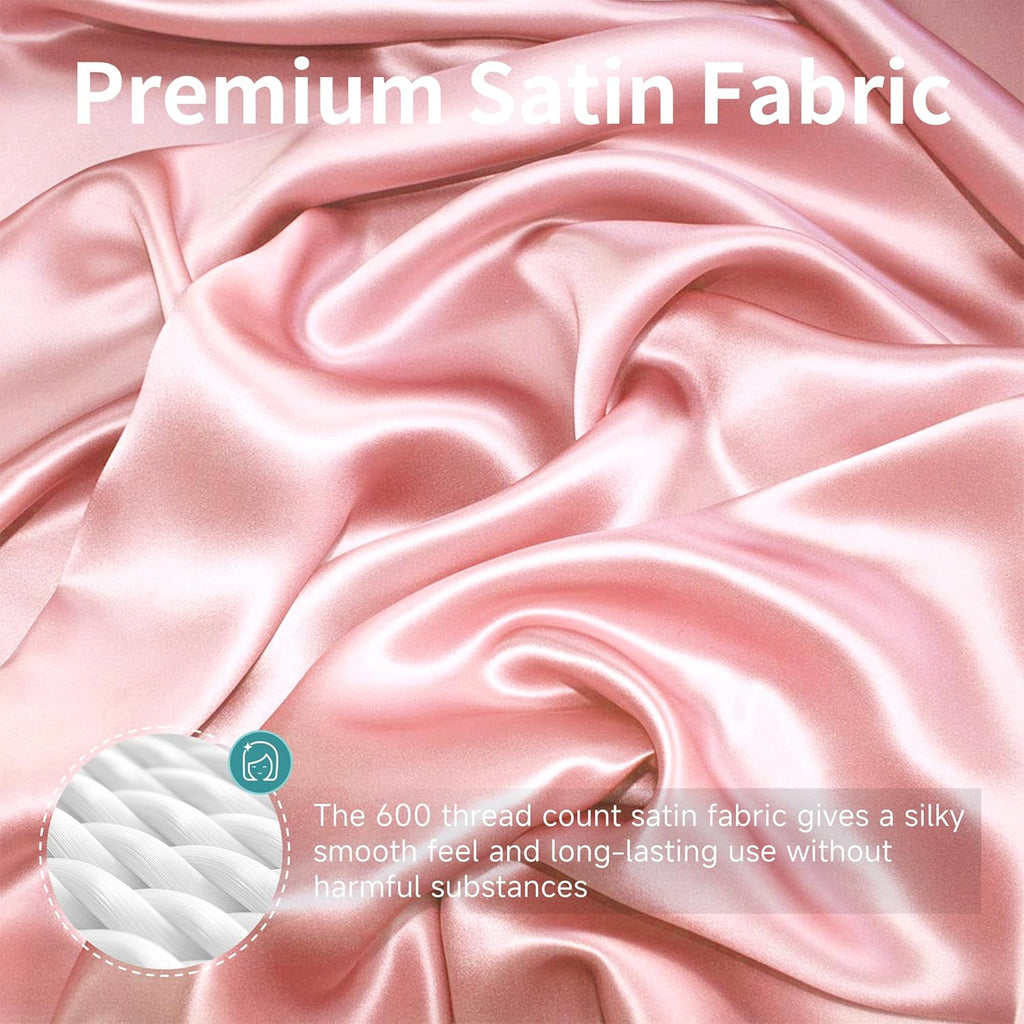 Skiennix Satin Bassinet Sheets - Soft Silk Feel for Baby's Hair | 2-Pack in Pink & Purple