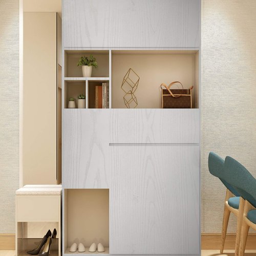 Homease White Wood Grain Contact Paper 24 x 196 in, Self-Adhesive Wallpaper Peel and Stick Removable Decorative Wall Covering Vinyl Film for Shelf Liner Furniture Kitchen Cabinet Countertop Drawer