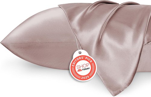 Bedsure Satin Pillowcase - Luxurious Silk-Like Feel | Standard Size, Dusty Rose, 20x26 Inches, 2-Pack