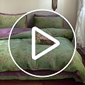 Linen Cotton Floral Jacquard Duvet Cover Set - 3 Piece Queen Bedding