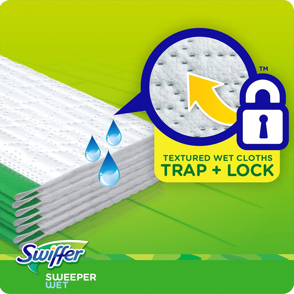 Swiffer Sweeper Wet Mopping Pads - Multi-Surface Refills with Open Window Fresh Scent | 12 Count