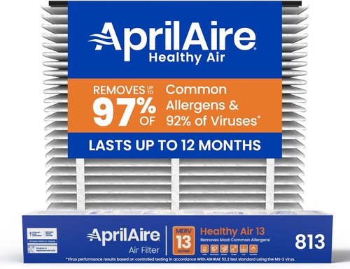 AprilAire 813 Replacement Filter - MERV 13 Whole House Air Purifier Filter, 20x25x4 (Single Pack)