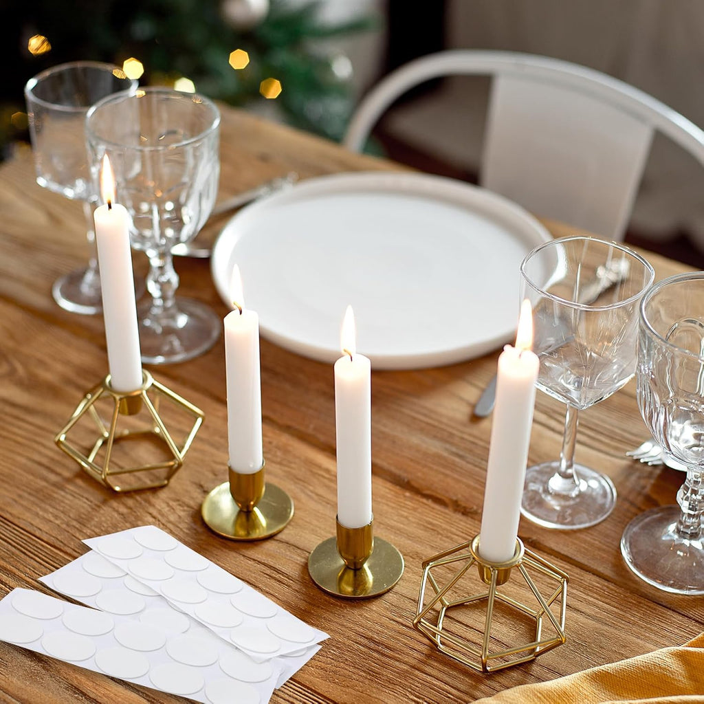 Skiennix Taper Candle Holders - 20 Pcs Adhesive Grips for Secure Snug Fit | Perfect for Weddings & Holidays