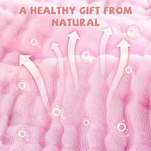 MUKIN Baby Washcloths - Soft, Absorbent Burp Cloths for Newborns | 6 Pack, 12x12 Inches (Pink)
