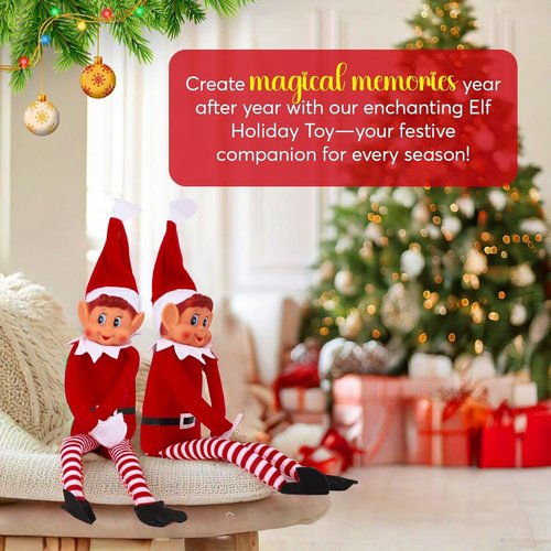 Christmas Elf Behaving Badly Plush Toy - Naughty Bendy Doll | 12-Inch Holiday Decor