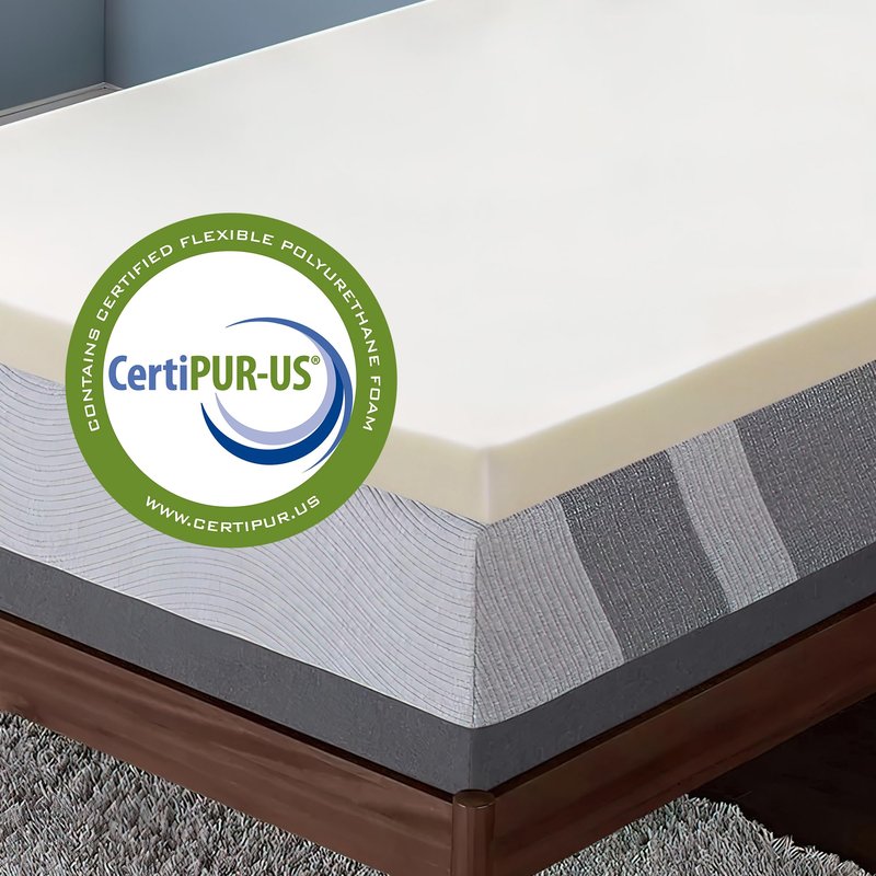 Spring Coil 2-inch High-Density Foam Bedding Mattress Topper | Breathable, Soft and Relaxing Bed Top Padding, Perfect Toppers Providing Support for Back and Lower Back for Mattress, Full, Off-White
