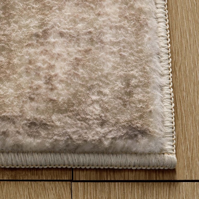 Area Rug Living Room Rugs 8x10 Washable: Indoor Soft Low Shaggy Fluffy Pile Carpet Abstract Decor Large for Bedroom Dining Room Under Kitchen Table Home Office - Beige/Ivory