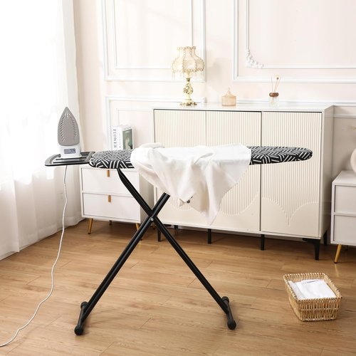 Caius Ironing Board - Heavy Duty 43"x13" Ironing Area with Convenient Iron Rest | Easy to Fold