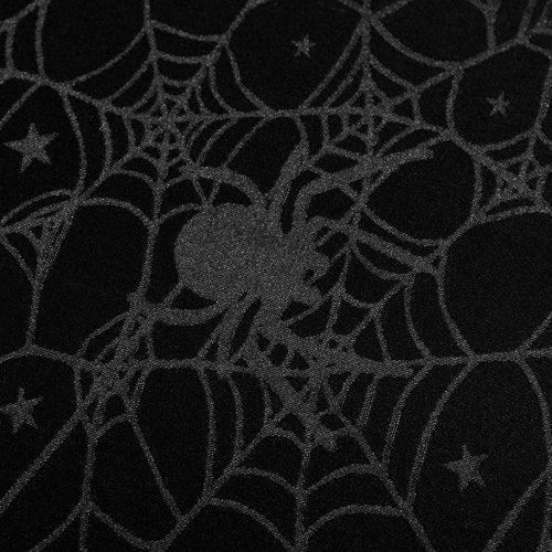 joybest Halloween Round Tablecloth - 70 Inch Black Spider Web Table Cloth Spillproof Fabric Table Cover for Dining Party, Halloween Decorations