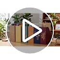 6-Piece Floral Cardboard Magazine Holder Set with Printable Labels