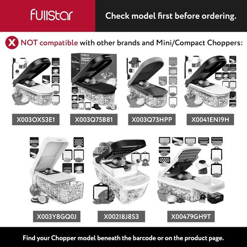 Fullstar Blade Replacement Set - Compatible with Select Fullstar Chopper Models | 2-Piece Insert Set for Large & Small Dice (3.9 x 4.4 Inches)