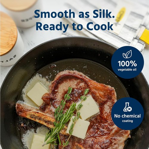 COOKLIFE 10-Inch Pre-Seasoned Cast Iron Skillet - Lightweight, Easy to Clean, Versatile for Oven, Stove & Grill