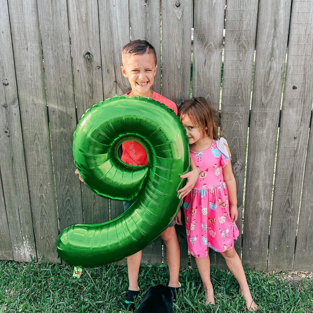 Number 9 Balloon by [Brand Name] - 40 Inch Dark Green Foil Balloon for 9th Birthday Party Decorations