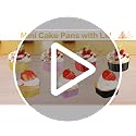 ZAOXILEN Square Mini Cake Pans with Lids, 5oz/125ml Aluminum, Black Gold