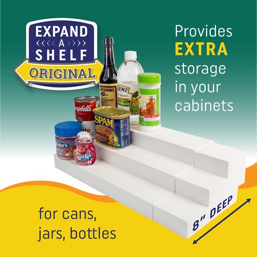 Dial Industries 3 Tier Adjustable Canned Goods Shelves for Kitchen Cabinet and Pantry Organization