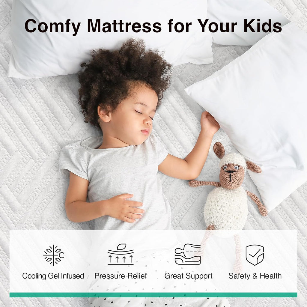 Novilla Twin Mattress - 6-Inch Gel Memory Foam for Cool Sleep & Pressure Relief | Medium Firm Twin Size