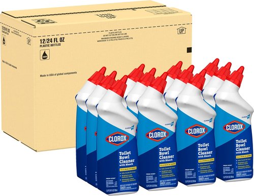 CloroxPro Manual Toilet Bowl Cleaner with Bleach - Fresh Scent, 24 Oz (Pack of 12)