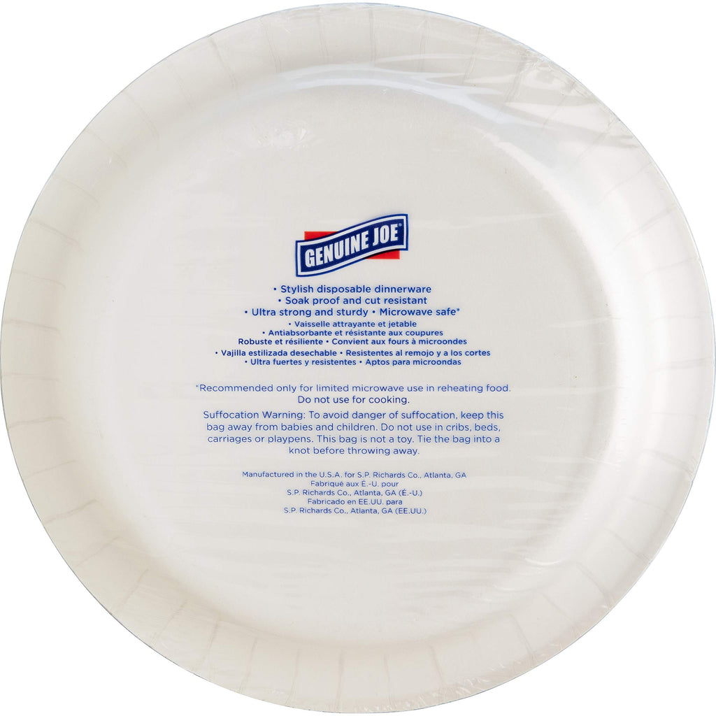 Genuine Joe Printed Paper Plates, 7" (Pack of 125)