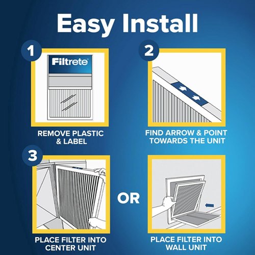 Filtrete 20x20x1 Air Filter - MERV 12, MPR 1500, Asthma & Allergy Friendly | 2-Pack, 3-Month Pleated
