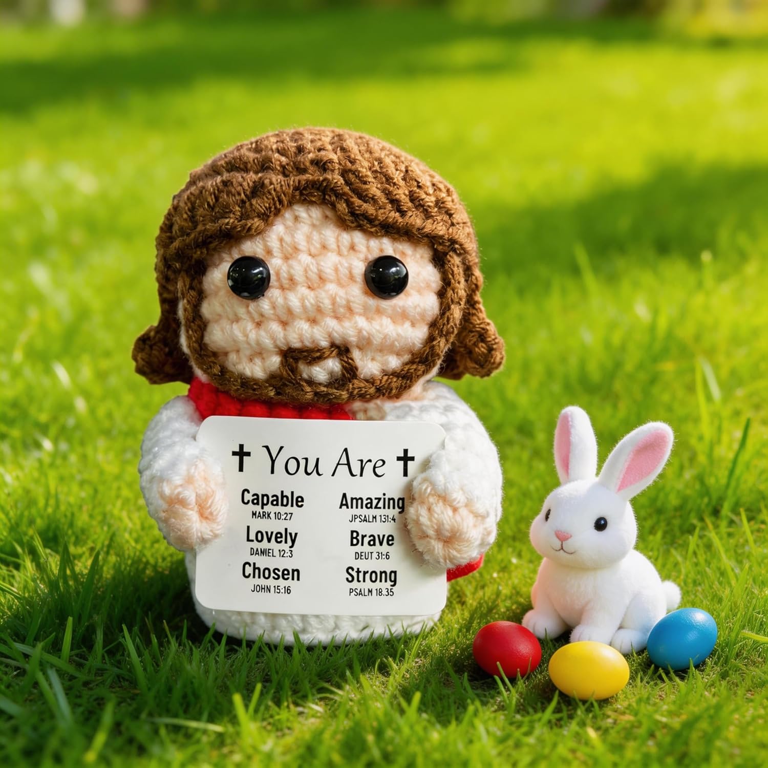 Regine Switzerland | Handmade Jesus Christian Gifts for Mom - Positive Crochet Baptism Keepsake