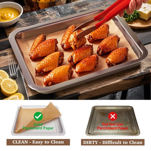 200 Pcs Air Fryer Liners Disposable Compatible with Emeril Lagasse 26 QT French Door 360 Air Fryer, 10''x11'' Airfryer Paper Liners Sheets for Emeril Lagasse Accessories