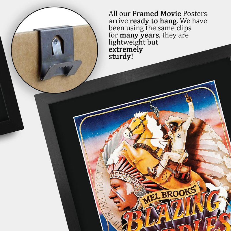 HWC Trading Blazing Saddles Gifts Printed Signed Autograph Picture for Movie Memorabilia Fans - 16" x 12" Framed