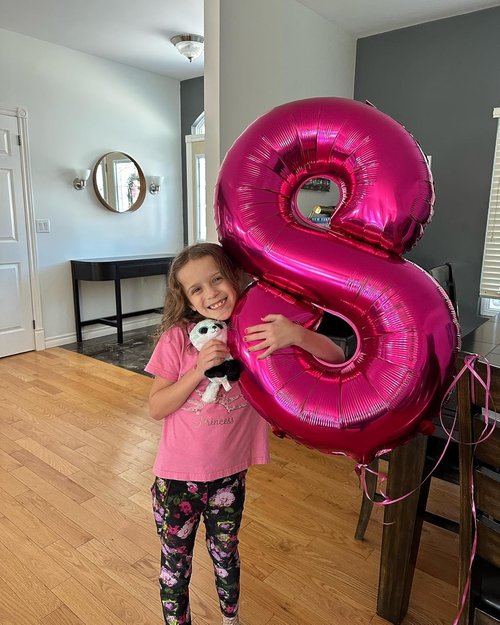 Hot Pink Number 8 Balloon - 40 Inch Giant Foil Balloon for 8th Birthday Party Decorations
