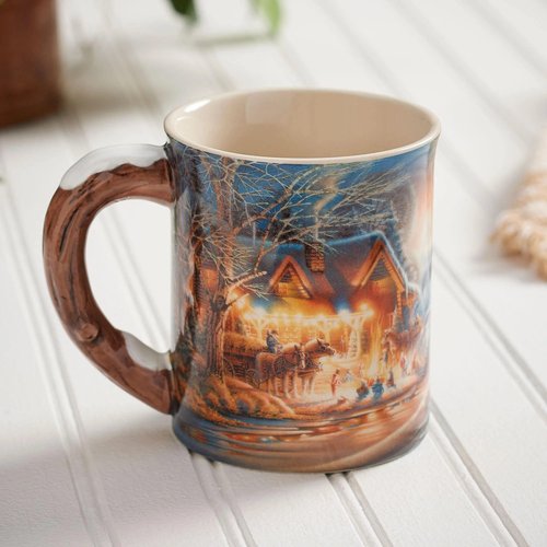Gardenoaks Stoneware Nature-Themed Sculpted Mug, 16 oz