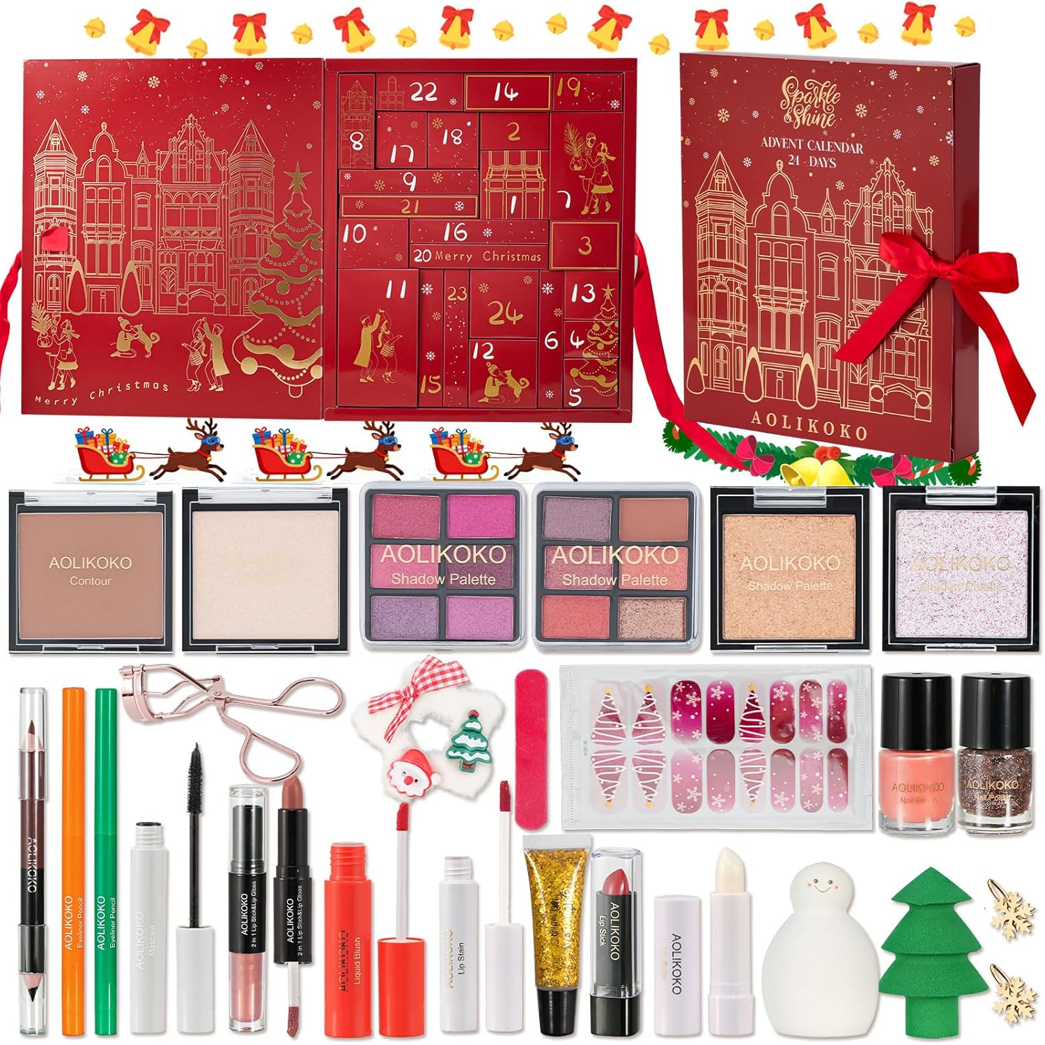 Skiennix Makeup Advent Calendar 2025 - 24 Days of Full Makeup Kit for Women & Teen Girls