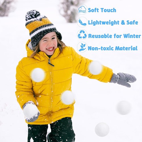 Luces 80 PCS Snow Balls - Soft White Fake Snowballs for Indoor/Outdoor Winter Fun & Christmas Decor