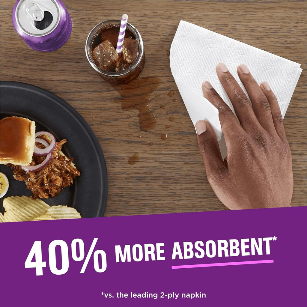 Vanity Fair Extra Absorbent Paper Napkins - Soft & Strong Disposable Napkins | 80 Count for Everyday Use
