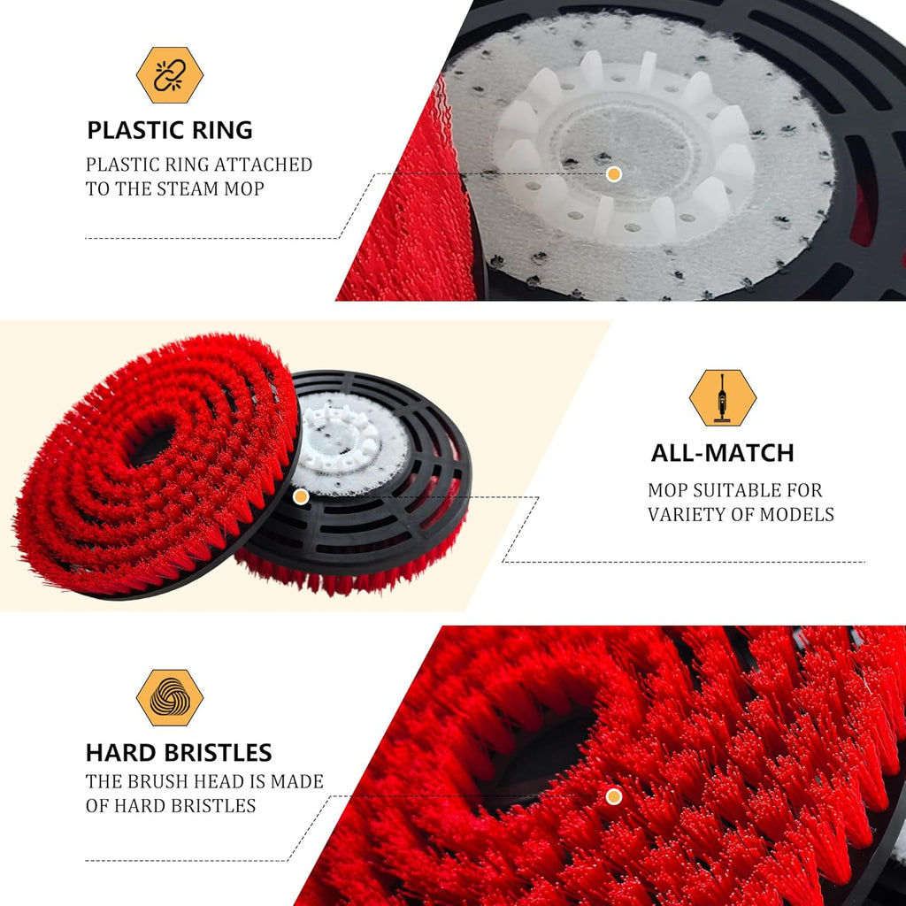Shark Replacement Brush Heads - 4-Pack for S7000, S7001, S7020, S7005 | Abrasive Polishing Pads