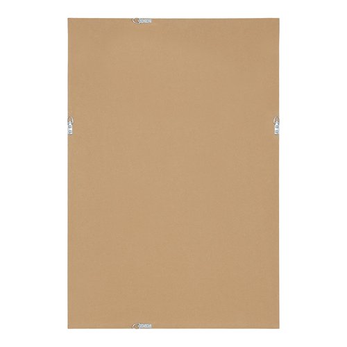 Kate and Laurel Kobert Transitional Rectangular Beveled Wall Mirror; 20 x 30; Tan; Framed Rectangle Vanity Mirror for Use as Bathroom Mirror for Over Sink or Refined Entryway Mirror