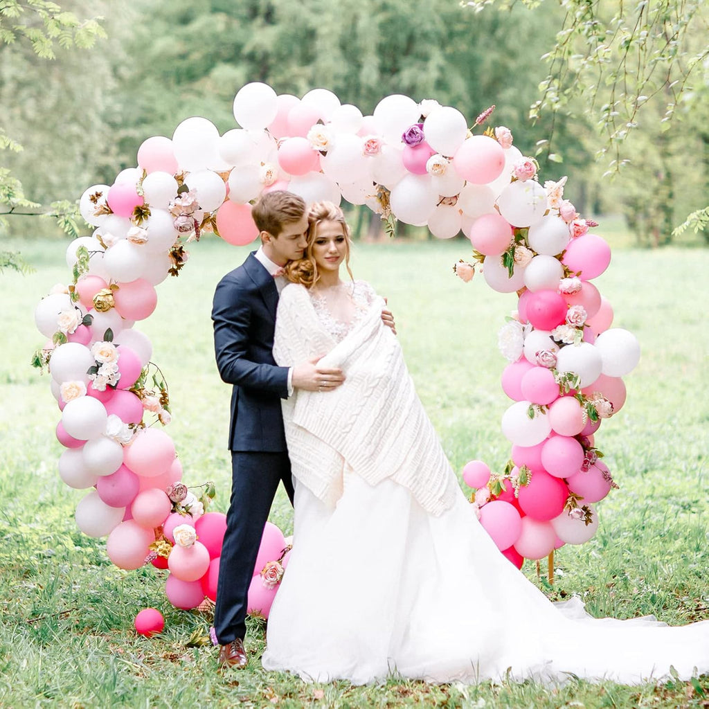 RUBFAC White Balloons - 129-Piece Set in Various Sizes | Perfect for Weddings, Parties & Baby Showers