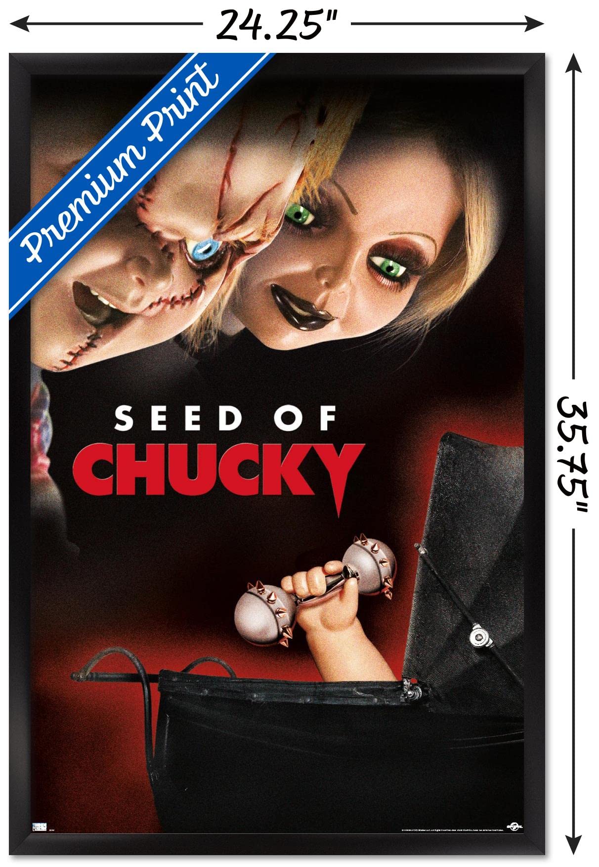 Trends International Child's Play: Seed of Chucky - One Sheet Wall Poster, 22.375" x 34", Black Framed Version