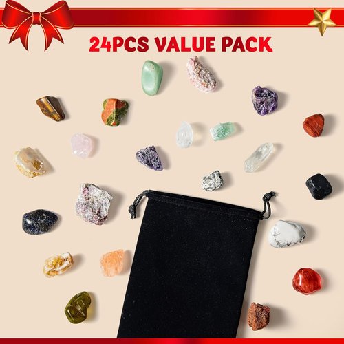 JOYIN Christmas Advent Calendar 2025 - 24 Days of Gemstones for Kids | Fun Countdown & Party Favors