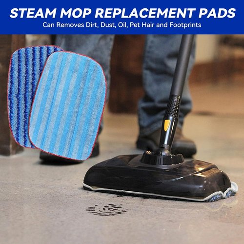 McCulloch Microfiber Steam Mop Pads - 6 Pack Reusable & Washable Replacement for MC1375/MC1385/MC1270