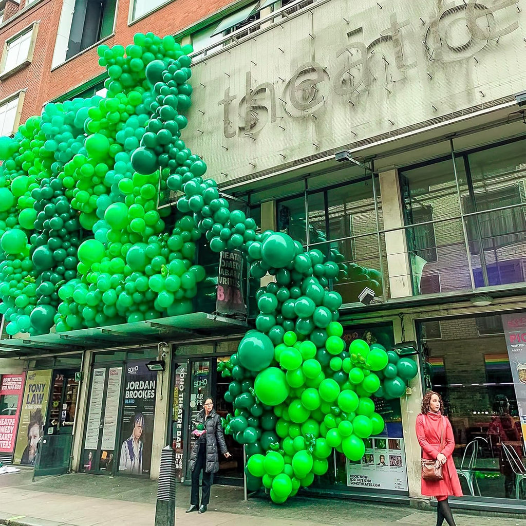 PartyWoo Green Balloons - 100pcs 5-Inch Latex Helium Balloons for Birthday & Baby Shower Decor