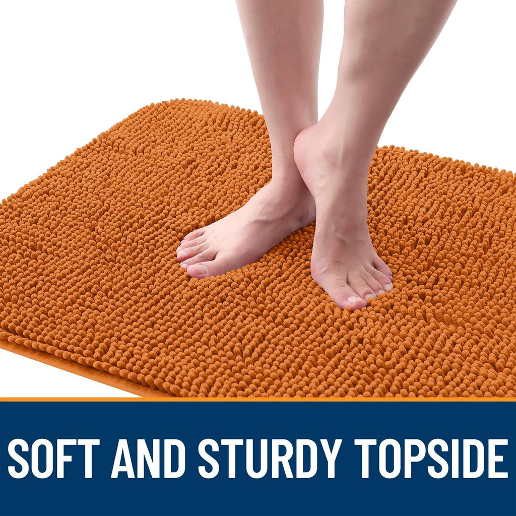 OLANLY Dog Door Mat - Absorbent Non-Slip Chenille for Muddy Paws | 45x27, Quick Dry Indoor Entryway Carpet, Clay