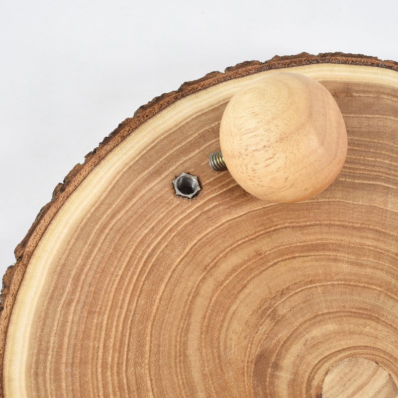 timber tree 10 inch Wood Cake Stand for Dessert Table - Round Rustic Cake Holder Tray Wooden Serving Platter Pedestal Centerpiece Decoration with Sturdy Legs for Wedding Cakes
