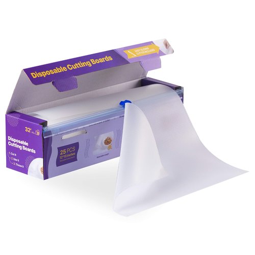 Disposable Plastic Cutting Board Sheets for BBQ & Camping - Large Flexible Chopping Boards - Cutting Mats for Kitchen and Outdoor 32'