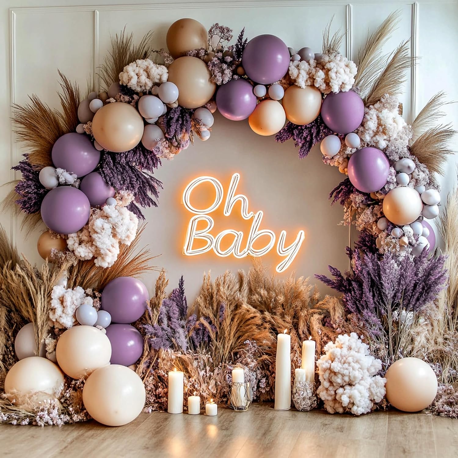 PartyWoo Dusty Purple Balloons - 100 Pcs Latex Helium Balloons in 5, 10, 12, 18 Inch Sizes | Perfect for Baby Showers & Birthdays