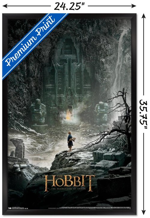 Trends International The Hobbit: The Desolation Of Smaug - One Sheet Wall Poster, 22.375" x 34", Black Framed Version