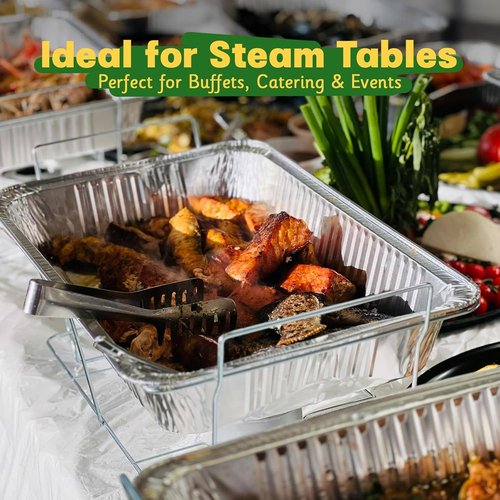 Extra Heavy Duty 9x13 Aluminum Pans by [Brand Name] - 40 Pack of Deep Disposable Foil Baking Pans