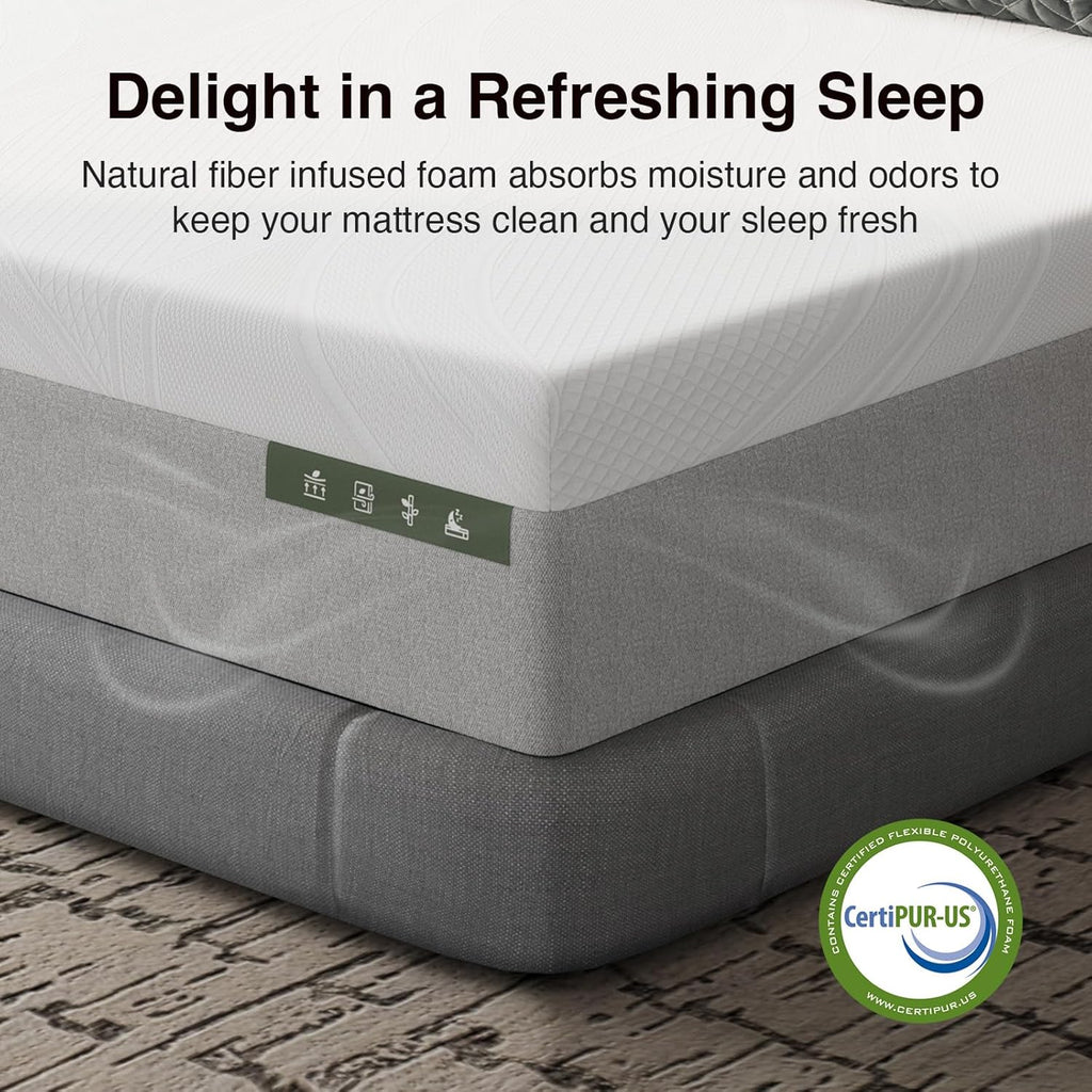 Novilla Queen Mattress - 14 Inch Gel-Infused Cooling Memory Foam | Pain Relief & Spinal Support