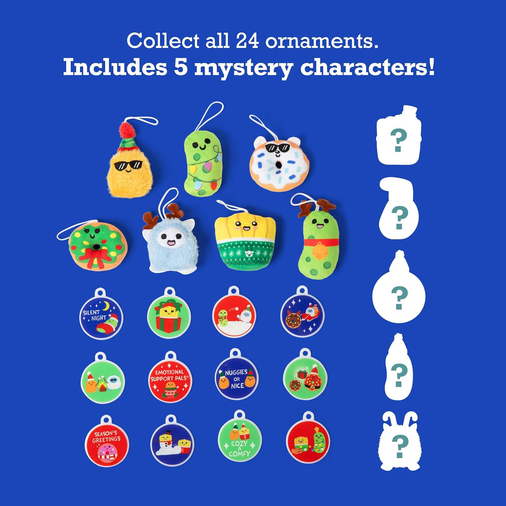 Relatable Emotional Support Advent Calendar - 24 Mini Plush Toys & Ornaments | Fun Countdown Gift for All Ages